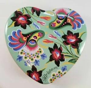 Baratijas de exhibición de regalos de lata floral en forma de corazón Brighton más grandes auténticas vacías - Imagen 1 de 2