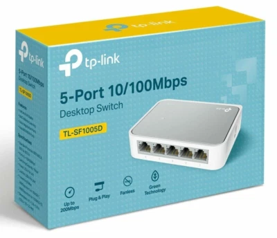 TP-LINK Switch Ethernet  bureau 5 ports Hub Répartiteur Réseau 10/100 Mbps RJ45 - Photo 1/4