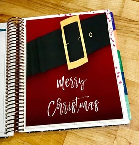 Merry Xmas Santa Buckle Holiday Winter Dashboard 4 use w/ Erin Condren Planner- - Picture 1 of 2