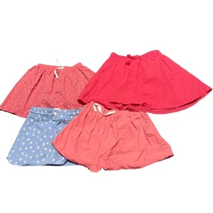 Girls Spring Summer SZ 10 4 Mini Skort Bundle Pink Blue Play Floral Coquette - Picture 1 of 11
