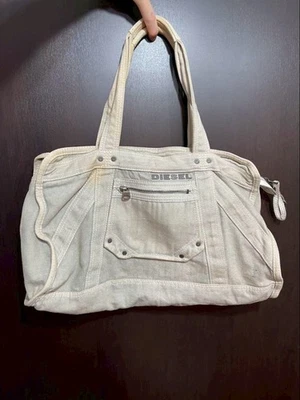 Auth Diesel Metal Logo Boston Bag Y2K Without Accessories Vintage - Imagem 1 de 4