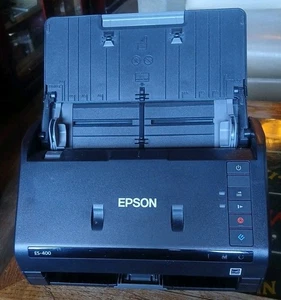 Epson Workforce ES-400 Duplex Document Scanner Tested No Power Supply - Picture 1 of 10
