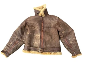 WW2 RAF Air Ministry Flying Sheepskin Jacket Battle Of Britain P O. DARLEY - Picture 1 of 18