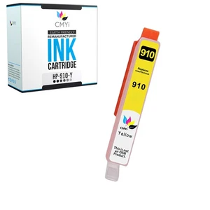 Compatible HP 910 Yellow Ink Cartridge for HP OfficeJet 8010, 8012, 8014, 8015 - Picture 1 of 7