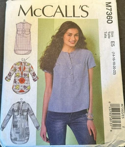 McCall's Misses' locker sitzender Pullover Tops Muster M7360 WMS GR. 14-22 - Bild 1 von 3