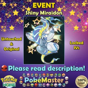 ✨Paldea's Shiny Miraidon Legendary Paradox EVENT✨Scarlet Violet HOME (💯Legal) - Picture 1 of 10