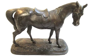 ANTIGUO~ANSONIA~INCREÍBLE TOPPER RELOJ CABALLO~6 7/8" ALTO X 8 1/4" LONGITUD BASE - Imagen 1 de 9