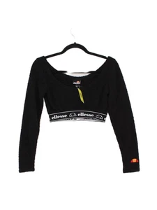 Ellesse Women's Top UK 8 Black 100% Polyester Cropped New with tags - Picture 1 of 5