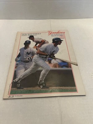 NY Yankees 1988  Scorebook & Souvenir Programs Don Mattingly - Image 1 of 3