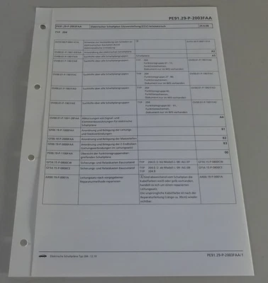 Esquemático Mercedes-Benz W204 Regulación Asiento ( Esv ) Teilelektrisch Tipo - Imagen 1 de 2