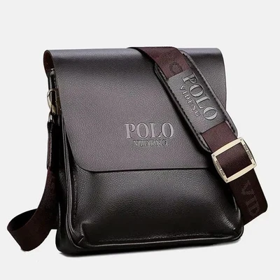 Bandolera para hombre Bolso Mensajero Cuero Polo Bolsos de mano Bolsos de viaje para el hombro Foto 1 de 4