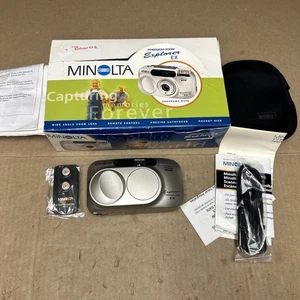 Minolta Explorer Freedom Zoom Ex analoge Kompaktkamera 35 mm mit Karton - Bild 1 von 24