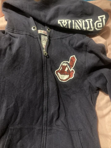 Victorias Secret pink cleveland indians zip up hoodie “going gone “ size small Cover