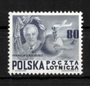 1948 Poland Air 80 Zl Stamp SG 645a MUH - Picture 1 of 1