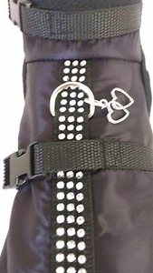 Regenmantel XS S M Hundegeschirr Geschirr wasserabweisender Stoff lila Strass - Bild 1 von 11