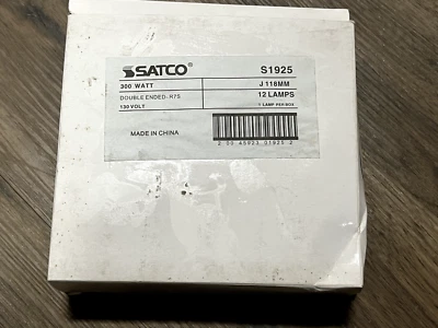 12 Lamps/box Satco S1925 118M J-Type 300W Long Double Ended R7S 130V Z11 - Image 1 of 4