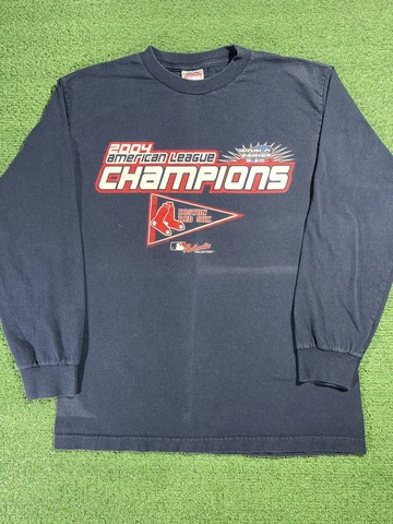 Vintage Boston Red Sox Shirt Adult Medium Longsleeve MLB Baseball 2004 Champions Cover