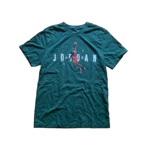 Nike Air Jordan Graphic Limited Edition Holiday Tee Green Men's Small DC9797 - Picture 1 of 4