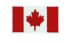 FLAG PATCH PATCHES CANADA CANADIAN for BACKPACKS IRON ON EMBROIDERED SMALL SIZE - Picture 1 of 1