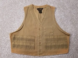 Eddie Bauer Hunting Vest Womens Large Brown 24 Shotgun Shell Bird Waterfowl - Picture 1 of 5