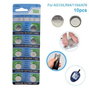 10PCS AG13 LR44 A76 1.55V Button Batteries For Watch Toys Remote Cell C~_e - Picture 1 of 5