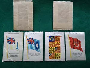 1930'S ERA KENSITAS SILK CIGARETTE CARDS FLAGS OF THE BRITISH EMPIRE AND PACKETS - Picture 1 of 8