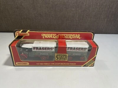 Matchbox MOY Y-27 1922 Foden 'C' Type Steam Wagon & Trailer - Frasers' - Boxed - Image 1 of 4