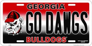 Georgia Bulldogs Vanity Aluminum License Plate - Picture 1 of 1