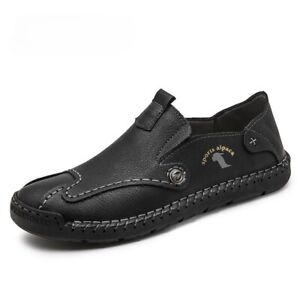 Genuine Leather Casual Shoes Men Comfortable Slip on Loafers Shoes Driving Shoes