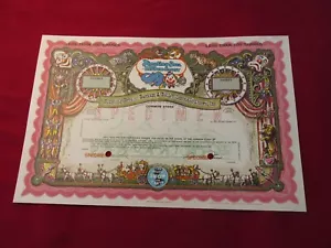 Ringling Bros Barnum Bailey combined shows company stock certificate EC - Picture 1 of 15