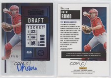 2020 Panini Contenders Pick 2 Draft Ticket Blue /99 Drew Romo #DPT2-DR Auto