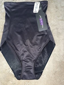 Neu mit Etikett Naomi & Nicole schwarz hohe Taille Shapewear Slip CV775 feste Kontrolle Large $ 34 - Bild 1 von 2