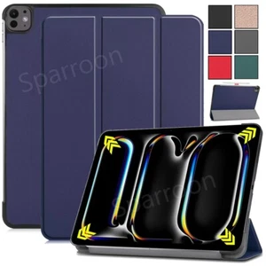 For Apple iPad Pro 13" 11" M4 / Air 13'' 11'' M2 2024 Leather Stand Case Cover - Picture 1 of 54