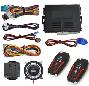Car Ignition Switch Keyless Entry Remote Starter Engine Push Start Button Kits - Picture 1 of 14