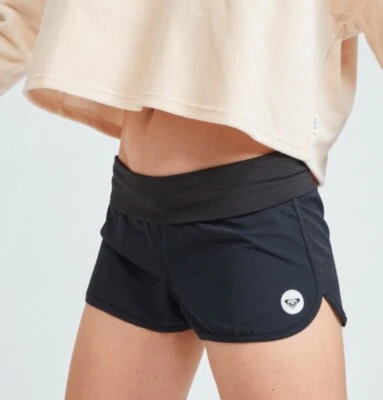 ROXY Size M Black Endless Summer Board Short Active Fold Down Drawstring Womens - Imagem 1 de 4