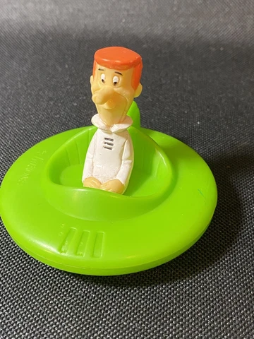1989 George Jetson in Flying Saucer Wendy's Collectible Plastic Toy on wheels Cover