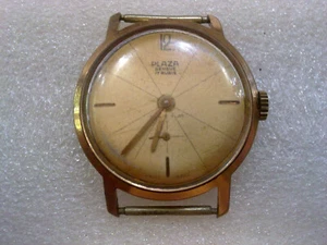 vintage swiss gold plated men watch PLAZA GENEVA - Picture 1 of 3