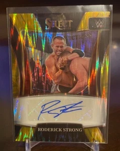 Roderick Strong 2022 Panini Select WWE Gold Signature Auto Prizm #04/10 SP - Imagen 1 de 1