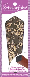 Cubierta de vaina de tijeras de diseñador SCISSORFOBZ individual grande hormiga oro jardín floral - Imagen 1 de 5