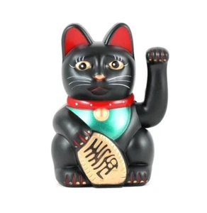 BlackTone 5", 6", 7" Lucky Cat MANEKI NEKO Beckoning Wealth Prosperity Feng Shui - Picture 1 of 20