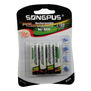 4x Akku Akkus AAA LR03 LR3 2700mAh 1,2V Akku Ni-MH - Bild 1 von 1