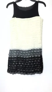 Behnaz Sarafpour Black Gray White Lace Dress Size 1 - Picture 1 of 9