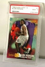 1996-97 Fleer Ultra **LUCKY 13** Allen Iverson RC #1 Rookie PSA 9 MINT🔥📈