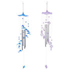 2 Pcs Dolphin Flower Wind Chimes Aluminum Lucky Astetic Room Decor