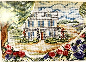 kit Designs for the Needle 7501 COUNTRYSIDE 6x8" Shadow Box cross stitch w/frame - Picture 1 of 6