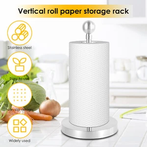 Countertop Paper Towel Holder Stainless Steel Paper Towel Stand Nonslip ShHYc - Picture 1 of 11