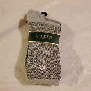 Lauren Ralph Lauren Women's Casual Socks 3 Pair GRAY FITS SIZE 4-10