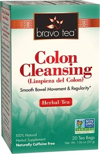 Bravo Tea Colon Cleansing Herbal Tea Supplement 20 ct Tea Bags Pack of 2 - Picture 1 of 4