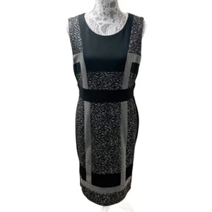 Chico's Womens JESSA Dress Ponte Knit Jacquard Sleeveless SIZE 1 (Medium) - Picture 1 of 7