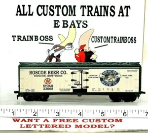 HO SCALE CUSTOM LETTERED ROSCOE BEER NYO&W  🍺🍺🍺🍺 REEFER. P4 ALSO AVAIL IN O - Picture 1 of 17